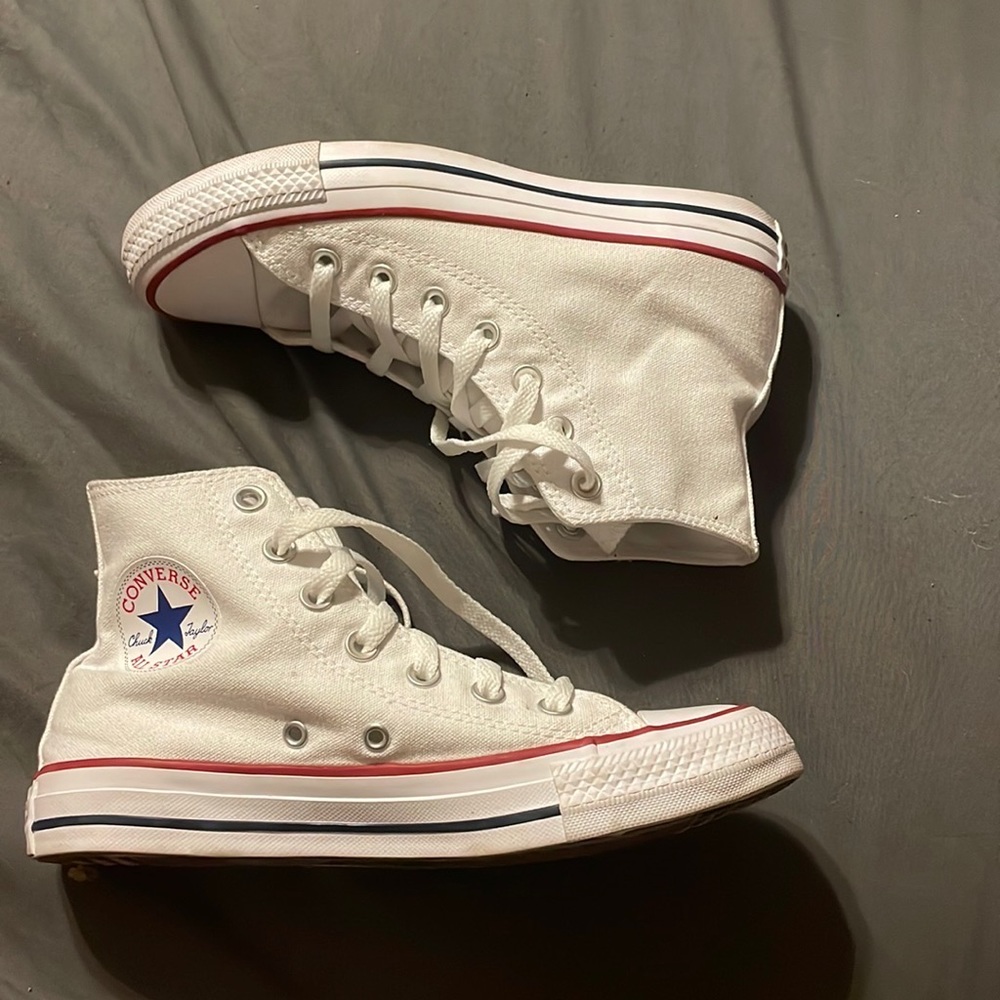 worn once white converse